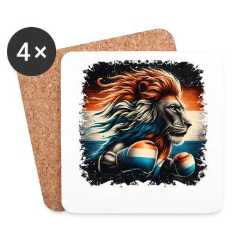 Boxers shirt design National colors Dutch - Coasters (set of 4) - white - Front