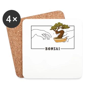 Michelangelo Kreation von Adam Bonsai Bonsai Schalen - Untersetzer (4er-Set) - Weiß - Vorne