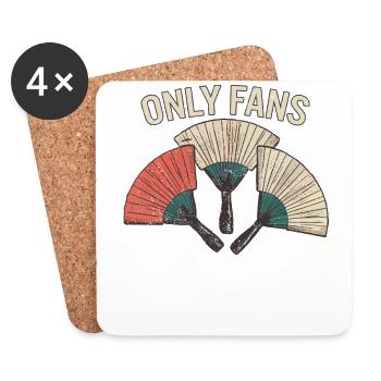 Drôle Fans Vintage Fan Humour Rétro Graphique - Dessous de verre (lot de 4) - blanc - Devant