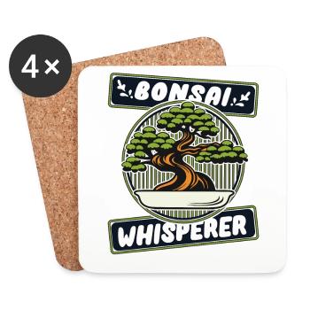 Bonsai Flüsterer Bonsai Töpfe Penjing Indoor - Untersetzer (4er-Set) - Weiß - Vorne