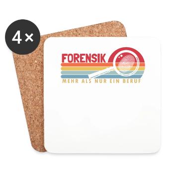 Forensik mehr als ein Beruf Science Forensic - Untersetzer (4er-Set) - Weiß - Vorne