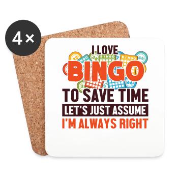 Bingo Supposons que je sois le bon lanceur Daubers Bingo - Dessous de verre (lot de 4) - blanc - Devant