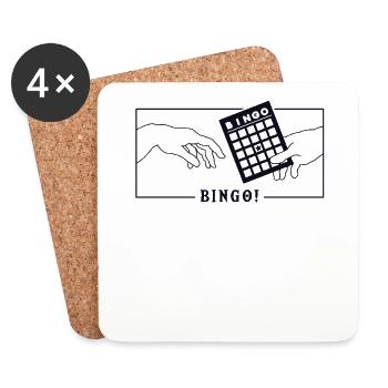 Michel-Ange Création d’Adam Bingo Daubers - Dessous de verre (lot de 4) - blanc - Devant