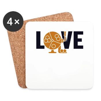 Bingo Love Professional Caller Daubers Bingo - Dessous de verre (lot de 4) - blanc - Devant