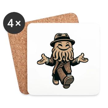 Drôle Cthulhu Politicien Drôle Cthulhu - Dessous de verre (lot de 4) - blanc - Devant