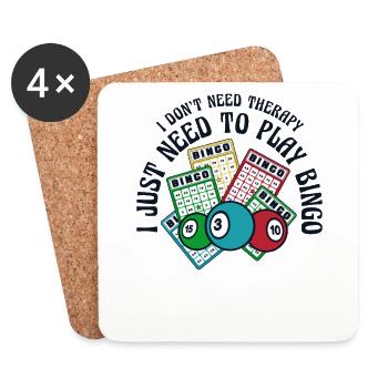 J’ai juste besoin de jouer au bingo Daubers Professional - Dessous de verre (lot de 4) - blanc - Devant
