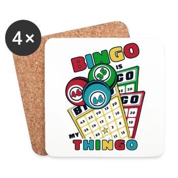 Bingo ist mein Ding Caller Daubers Professional - Untersetzer (4er-Set) - Weiß - Vorne