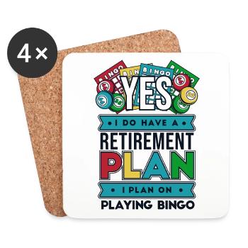 Ich habe einen professionellen Anrufer für den Pensionsplan - Untersetzer (4er-Set) - Weiß - Vorne