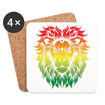 Rastafari Music Vibes Only Rasta Jamaica Reggae - Coasters (set of 4) - white - Front