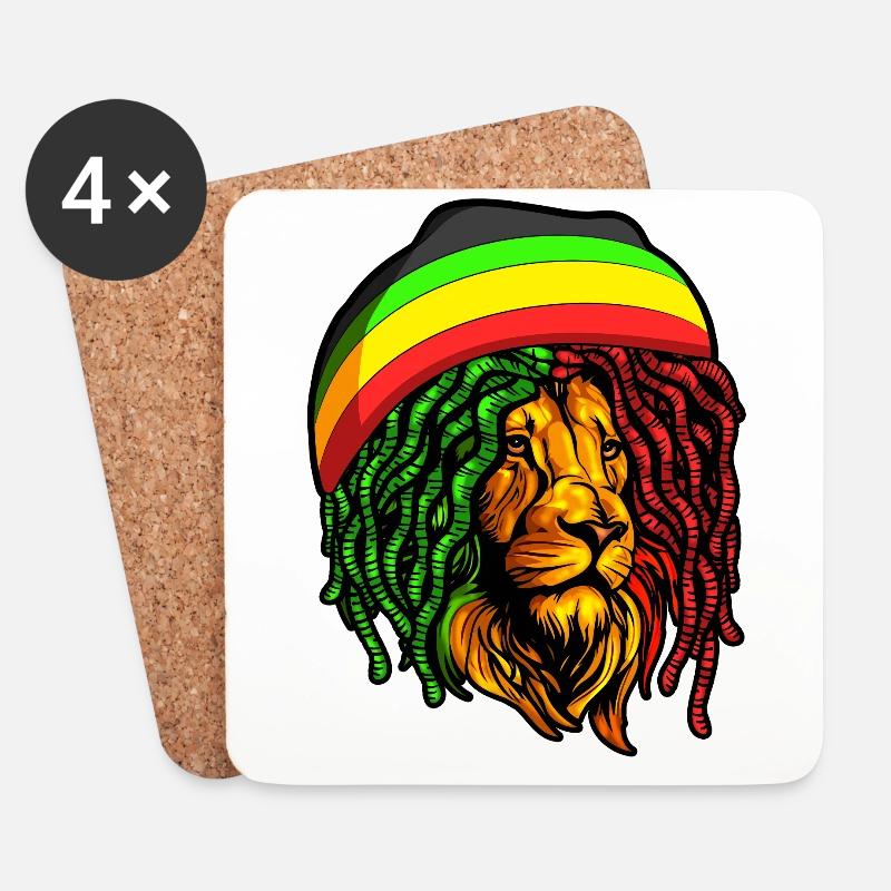 Rastafari Musik Vibes Only Rasta Jamaika Reggae - Untersetzer (4er-Set) - Weiß