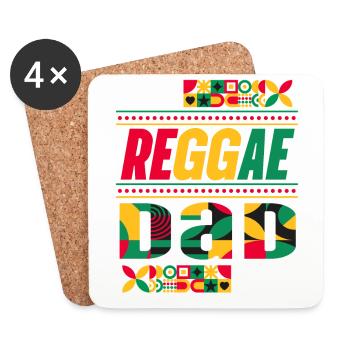 Rastafari Music Vibes Only Rasta Jamaica Reggae - Coasters (set of 4) - white - Front