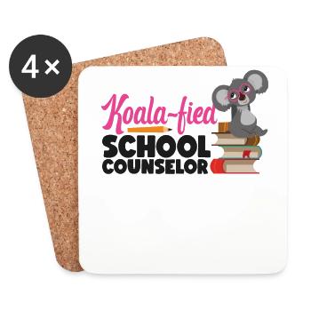 School Counselor Koala Koala-Fied - Untersetzer (4er-Set) - Weiß - Vorne