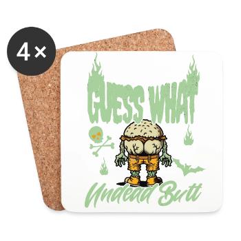Halloween Kostüm Deko Unheimliche Verkleidung - Untersetzer (4er-Set) - Weiß - Vorne
