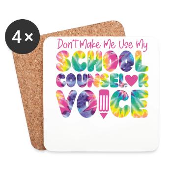 Conseiller scolaire Tie Dye Don’t - Dessous de verre (lot de 4) - blanc - Devant