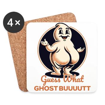 Costume d’Halloween Fantômes Butt Drôle Fantômes - Dessous de verre (lot de 4) - blanc - Devant