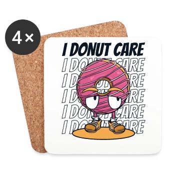 I Donut Care Doughnut Glazed Maker Lover Donut - Dessous de verre (lot de 4) - blanc - Devant