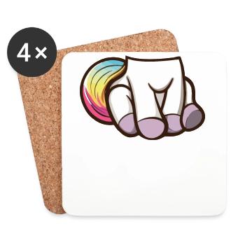 Magical Unicorn Rainbow Halloween Costume - Coasters (set of 4) - white - Front