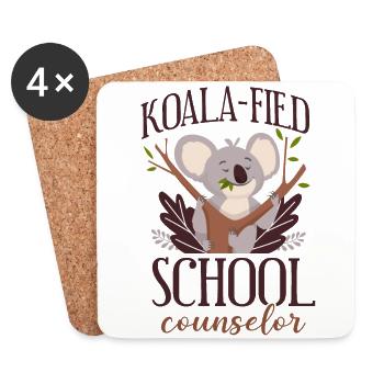 School Counselor Koala Koala-Fied - Untersetzer (4er-Set) - Weiß - Vorne