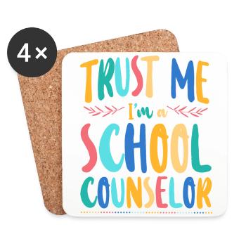 Conseiller scolaire Croyez-moi, je suis un - Dessous de verre (lot de 4) - blanc - Devant