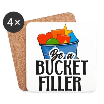 School Counselor Be A Bucket - Coasters (set of 4) - white - Front
