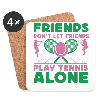 Funny Tennis Player Racket Just A - Untersetzer (4er-Set) - Weiß - Vorne