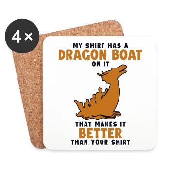 Better Than Your Apparel Paddler Drummer Team - Coasters (set of 4) - white - Front
