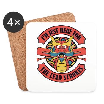 Juste ici pour le pagayeur de l’équipe Lead Strokes - Dessous de verre (lot de 4) - blanc - Devant