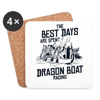 Best Days Are Spent Dragon Boat Racing Team - Coasters (set of 4) - white - Front