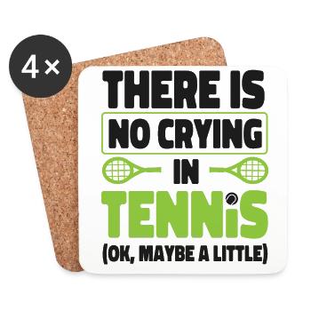 Funny Tennis Player Racket There - Coasters (set of 4) - white - Front