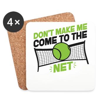 Funny Tennis Player Racket Pun Yes - Untersetzer (4er-Set) - Weiß - Vorne