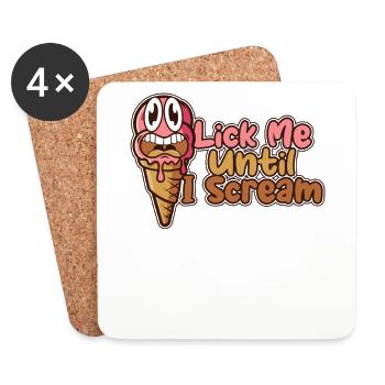 , bis ich schreie Maker Gelato Frozen - Untersetzer (4er-Set) - Weiß - Vorne