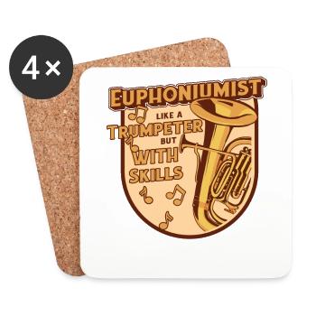 Euphoniumist Like A Trumpeter But With Skills - Coasters (set of 4) - white - Front