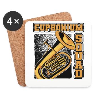 Euphonium Squad Euphoniumist Instrument Euphonist - Untersetzer (4er-Set) - Weiß - Vorne