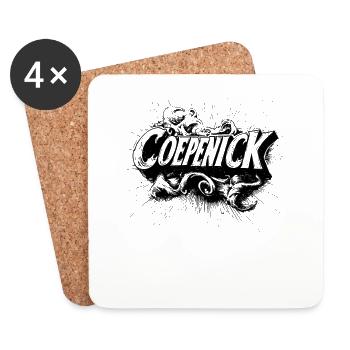 Berlin Köpenick Souvenir Cöpenick Schwarz-Weiß - Untersetzer (4er-Set) - Weiß - Vorne
