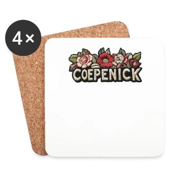 Berlin Köpenick Souvenir Cöpenick Floral Stickerei - Untersetzer (4er-Set) - Weiß - Vorne