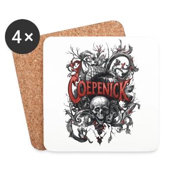 Berlin Köpenick Souvenir Cöpenick Dark Skull - Untersetzer (4er-Set) - Weiß - Vorne
