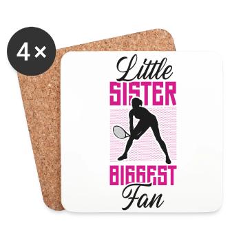 Funny Tennis Player Racket Sister - Untersetzer (4er-Set) - Weiß - Vorne
