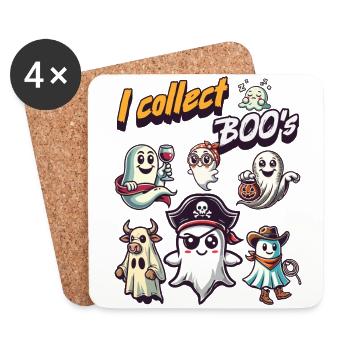 Funny Ghost Collectible Vintage Retro Design - Coasters (set of 4) - white - Front