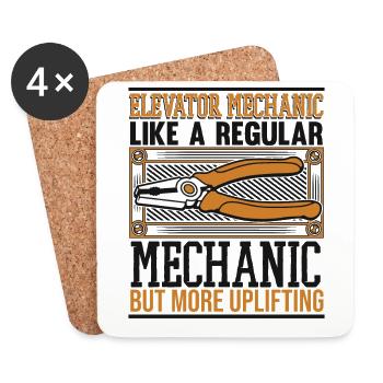 Wie ein normaler Mechaniker, aber erhebender - Untersetzer (4er-Set) - Weiß - Vorne