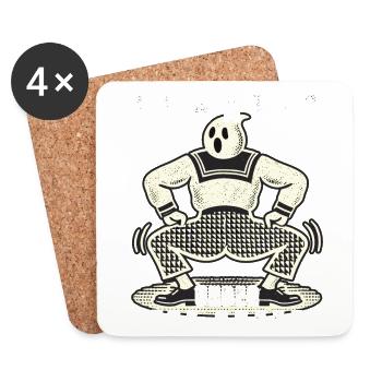 Funny Ghost Design Humorous Sarcastic - Coasters (set of 4) - white - Front