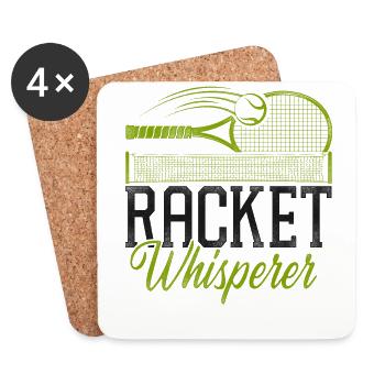Funny Tennis Player Racket Pun - Untersetzer (4er-Set) - Weiß - Vorne