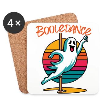Danse booléenne drôle disant Pole Dance Ghost - Dessous de verre (lot de 4) - blanc - Devant