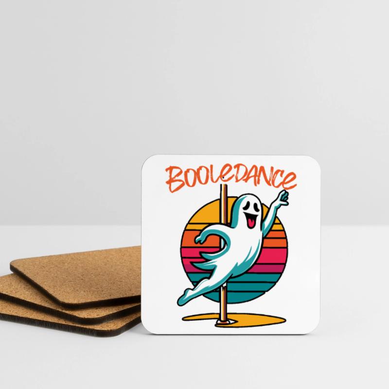 Funny Boolean Dance Saying Pole Dance Ghost Coasters (set of 4)