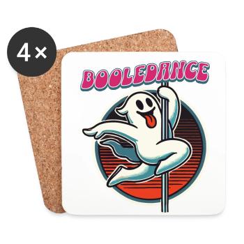 Danse booléenne drôle disant Pole Dance Ghost - Dessous de verre (lot de 4) - blanc - Devant