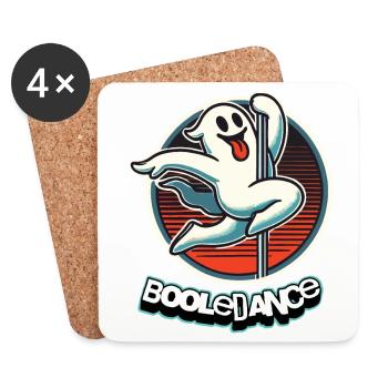 Danse booléenne drôle disant Pole Dance Ghost - Dessous de verre (lot de 4) - blanc - Devant
