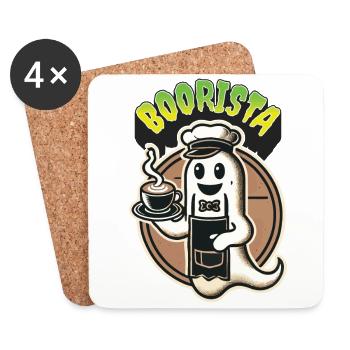 Funny Coffee Saying Spooky Ghosts - Coasters (set of 4) - white - Front
