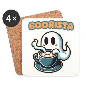 Boorista Funny Coffee Saying Halloween - Coasters (set of 4) - white - Front
