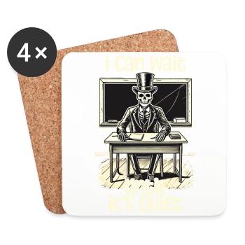 Drôle Enseignant Halloween Sarcasme Dire Design - Dessous de verre (lot de 4) - blanc - Devant