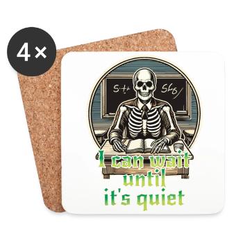 Funny Teacher Halloween Sarcasm Saying Design - Coasters (set of 4) - white - Front