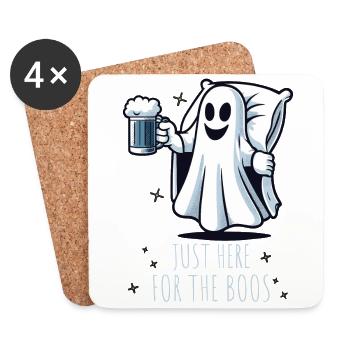 Bier und Alkohol Liebhaber Halloween Party - Untersetzer (4er-Set) - Weiß - Vorne